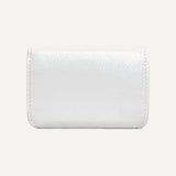 Balenciaga Everyday White Leather Logo Mini Trifold Wallet
