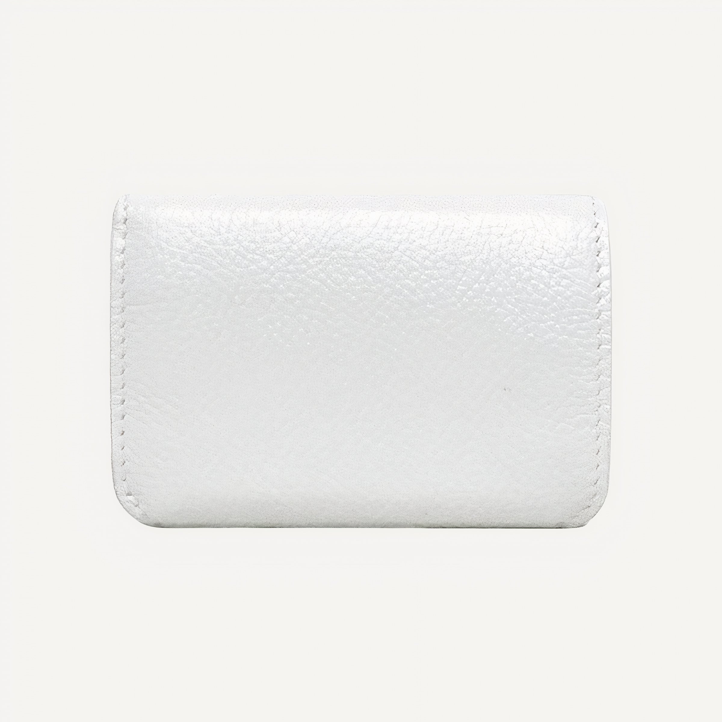 Balenciaga Everyday White Leather Logo Mini Trifold Wallet