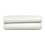 Balenciaga Everyday White Leather Logo Mini Trifold Wallet