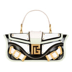 Balmain Blaze Mint Green Leather Baguette Top Handle Crossbody Bag