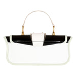 Balmain Blaze Mint Green Leather Baguette Top Handle Crossbody Bag