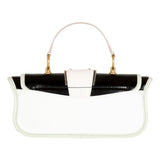 Balmain Blaze Mint Green Leather Baguette Top Handle Crossbody Bag