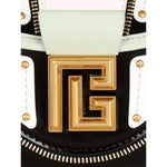 Balmain Blaze Mint Green Leather Baguette Top Handle Crossbody Bag