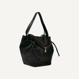 Bottega Veneta Beak Large Black Calfskin Shoulder Bag