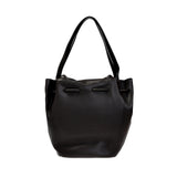Bottega Veneta Beak Large Black Calfskin Shoulder Bag