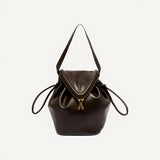 Bottega Veneta Beak Large Brown Calfskin Shoulder Bag