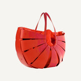 Bottega Veneta The Shell Bag Chili Tomato French Calfskin Handbag