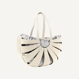 Bottega Veneta The Shell Bag Frost White French Calfskin Handbag