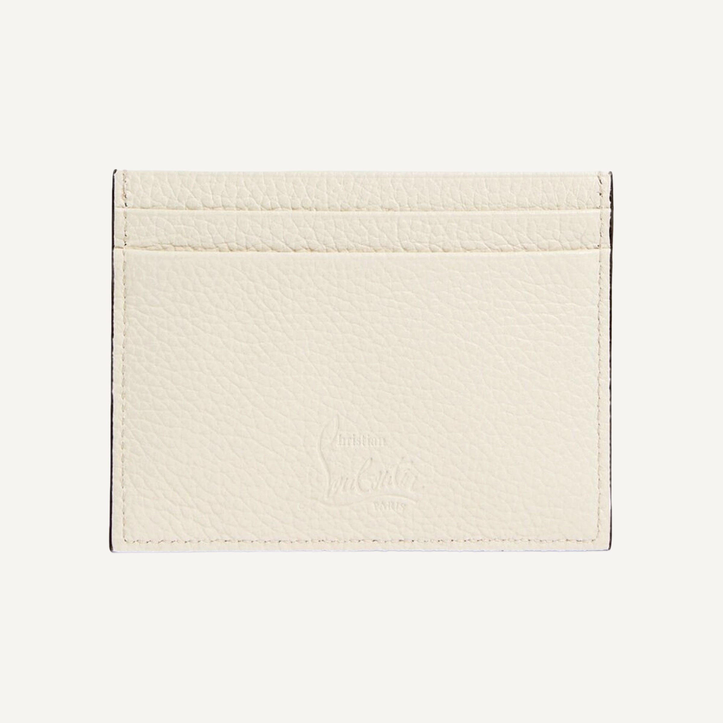 Christian Louboutin Kios Loubisky Spike Snow Leather Card Holder