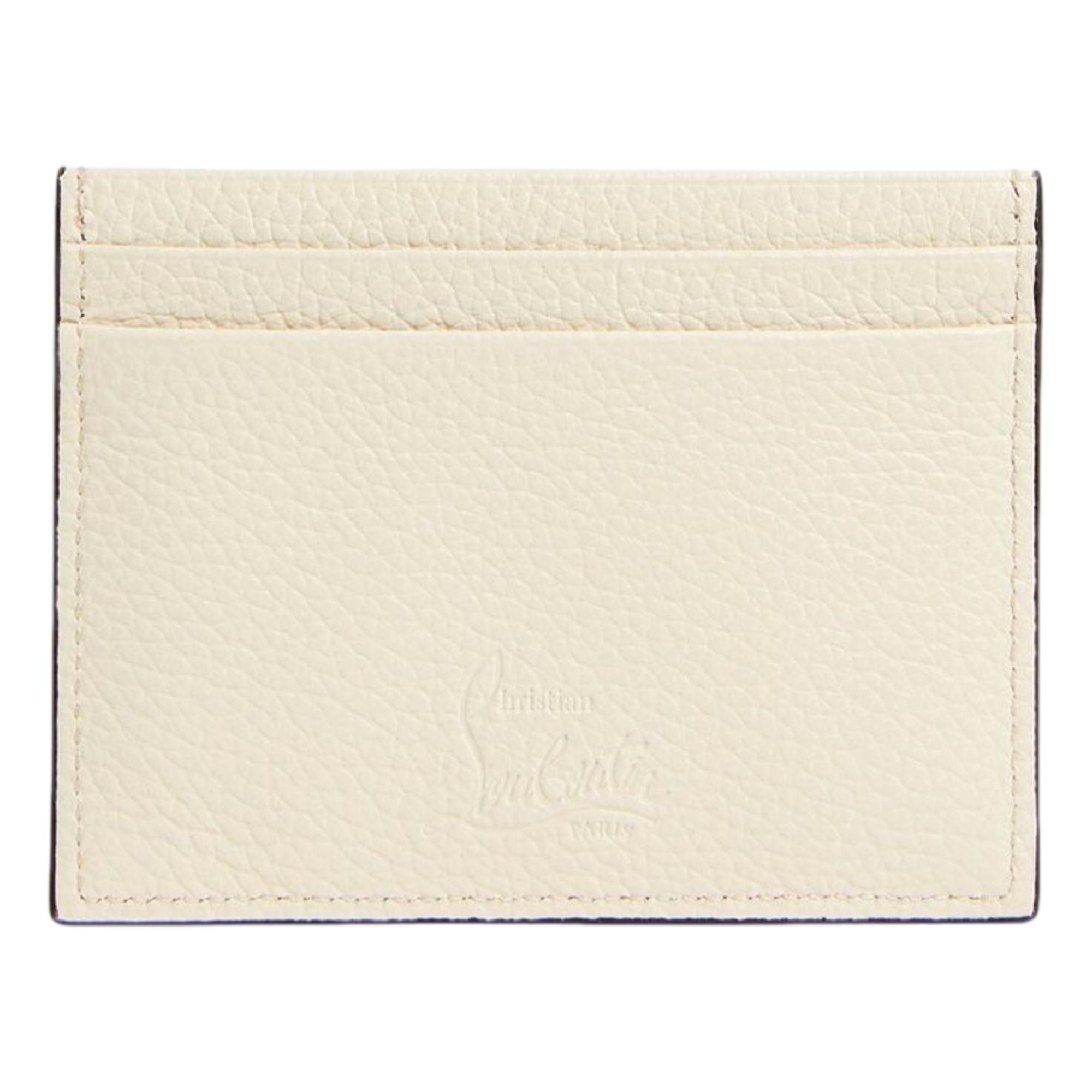 Christian Louboutin Kios Loubisky Spike Snow Leather Card Holder
