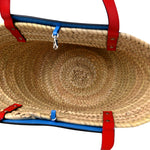 Christian Louboutin Loubishore Blue Woven Raffia Large Tote Bag