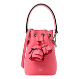 Fendi Calfskin F is Fendi 3D Flower Mini Mon Tresor Pink Bucket Bag