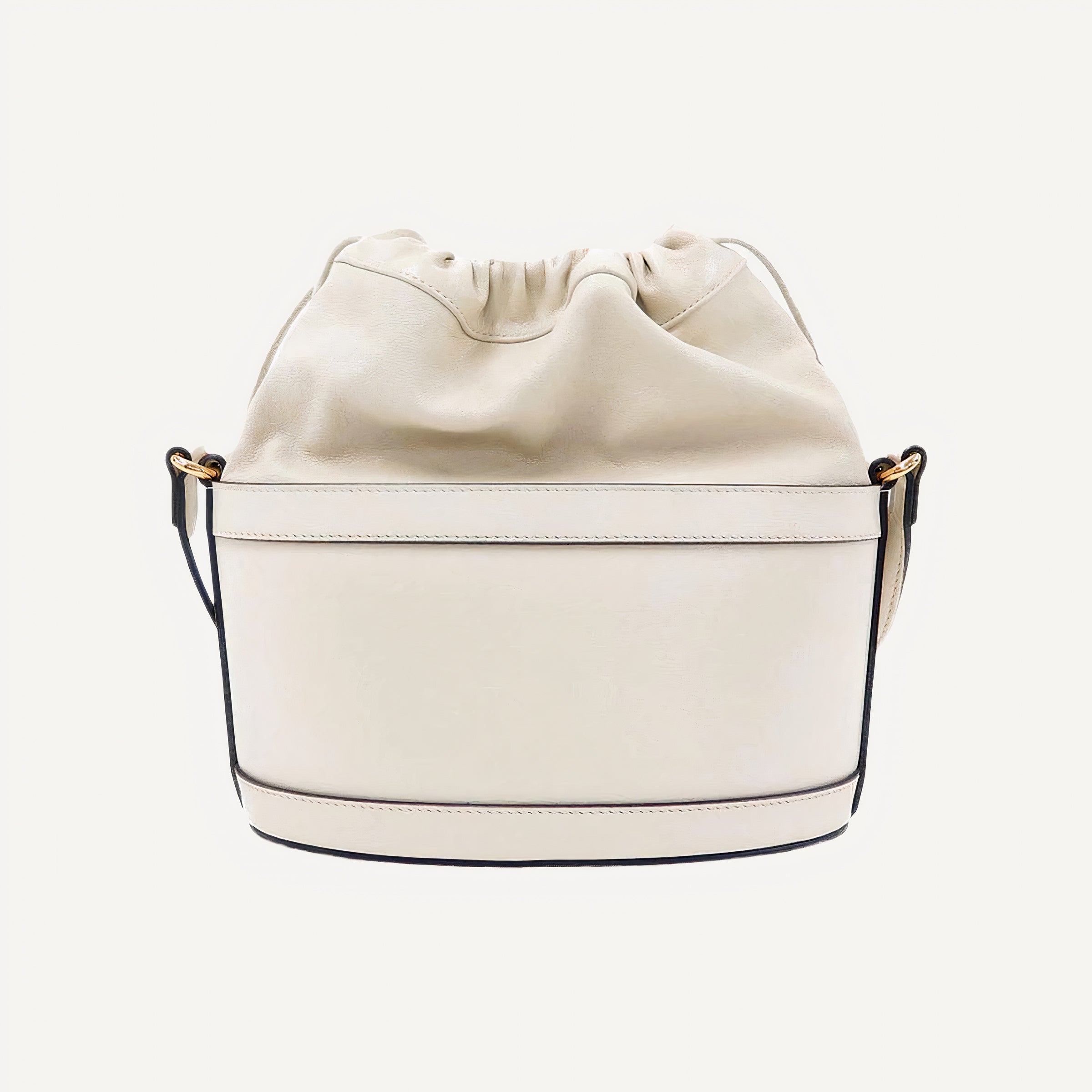 Gucci 1955 Horsebit White Leather Bucket Bag
