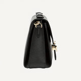 Gucci Interlocking G Black Calf Leather Chain Crossbody Bag