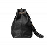 Gucci GG Black Pebbled Calfskin Medium Soho Gold Chain Shoulder Bag