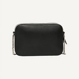 Jimmy Choo Balti Embossed Black Leather Camera Crossbody Bag