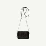 Jimmy Choo Balti Embossed Black Leather Camera Crossbody Bag