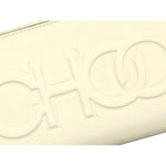 Jimmy Choo Bettina Milk White Leather Long Zip-Around Wallet