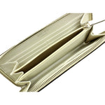 Jimmy Choo Bettina Milk White Leather Long Zip-Around Wallet