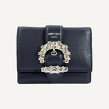 Jimmy Choo Cheri Dark Blue Leather Trifold Walllet