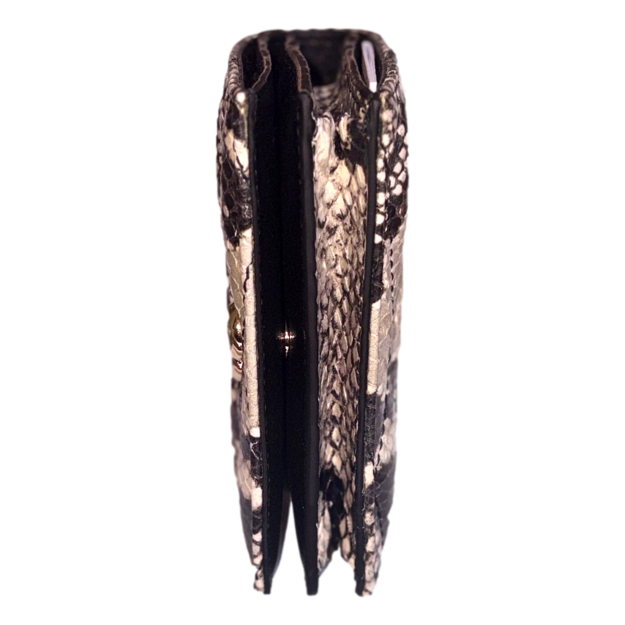Jimmy Choo Farone Animal Print Leather Card Case Wallet