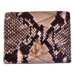Jimmy Choo Farone Animal Print Leather Card Case Wallet