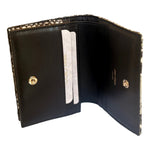 Jimmy Choo Farone Animal Print Leather Card Case Wallet