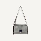 Jimmy Choo Metallic Silver Lockett Crossbody Shoulder Bag