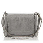 Jimmy Choo Metallic Silver Lockett Crossbody Shoulder Bag