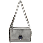 Jimmy Choo Metallic Silver Lockett Crossbody Shoulder Bag