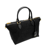 Prada Logo Jacquard Black Canvas Satchel Crossbody Bag
