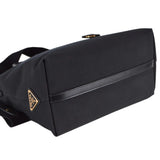 Prada Logo Jacquard Black Canvas Satchel Crossbody Bag