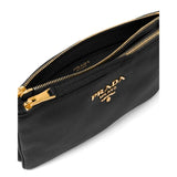 Prada Vitello Phenix Leather Gold Hardware Black Crossbody Bag