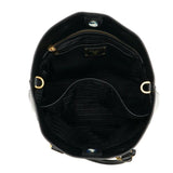 Prada Black Vitello Phenix Leather Shopping Tote Bag