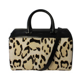YSL 12 Hour Calfskin Leather Pony Hair Duffle Bag
