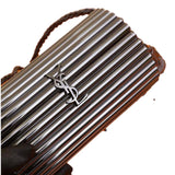 YSL Black Plexiglass Minaudiere Opium Box Bag