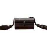 YSL Black Plexiglass Minaudiere Opium Box Bag