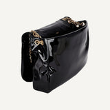 YSL Jamie Black Patent Leather Chain Strap Large Shoulder Bag