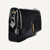 YSL Jamie Black Patent Leather Chain Strap Large Shoulder Bag