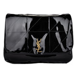 YSL Jamie Black Patent Leather Chain Strap Large Shoulder Bag