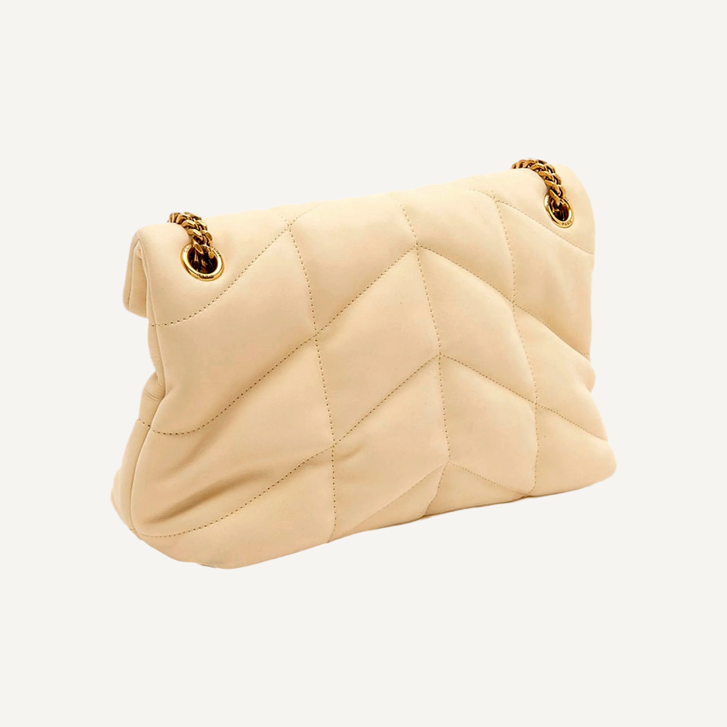 YSL Lou Puffer Quilted Leather Medium Shoulder Bag