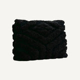 YSL Loulou Black Shearling Medium Shoulder Bag