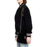 YSL Loulou Black Shearling Medium Shoulder Bag
