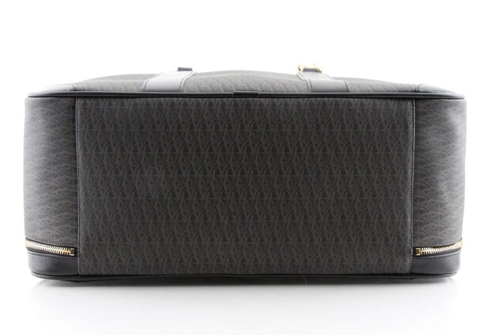 YSL Monogram Large Luggage Dark Brown Coated Canvas Case Bag