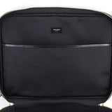 YSL Monogram Large Luggage Dark Brown Coated Canvas Case Bag