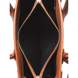 YSL Sac De Jour Black Canvas and Brown Leather Satchel Bag