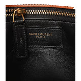 YSL Sac De Jour Black Canvas and Brown Leather Satchel Bag