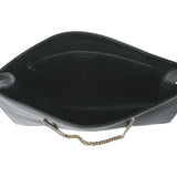 YSL Siena Ultra Lux Black Calf Leather Chain Shoulder Tote Bag