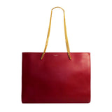 YSL Siena Ultra Lux Red Calf Leather Chain Shoulder Tote Bag
