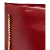 YSL Siena Ultra Lux Red Calf Leather Chain Shoulder Tote Bag